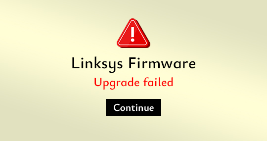 linksys firmware update failed